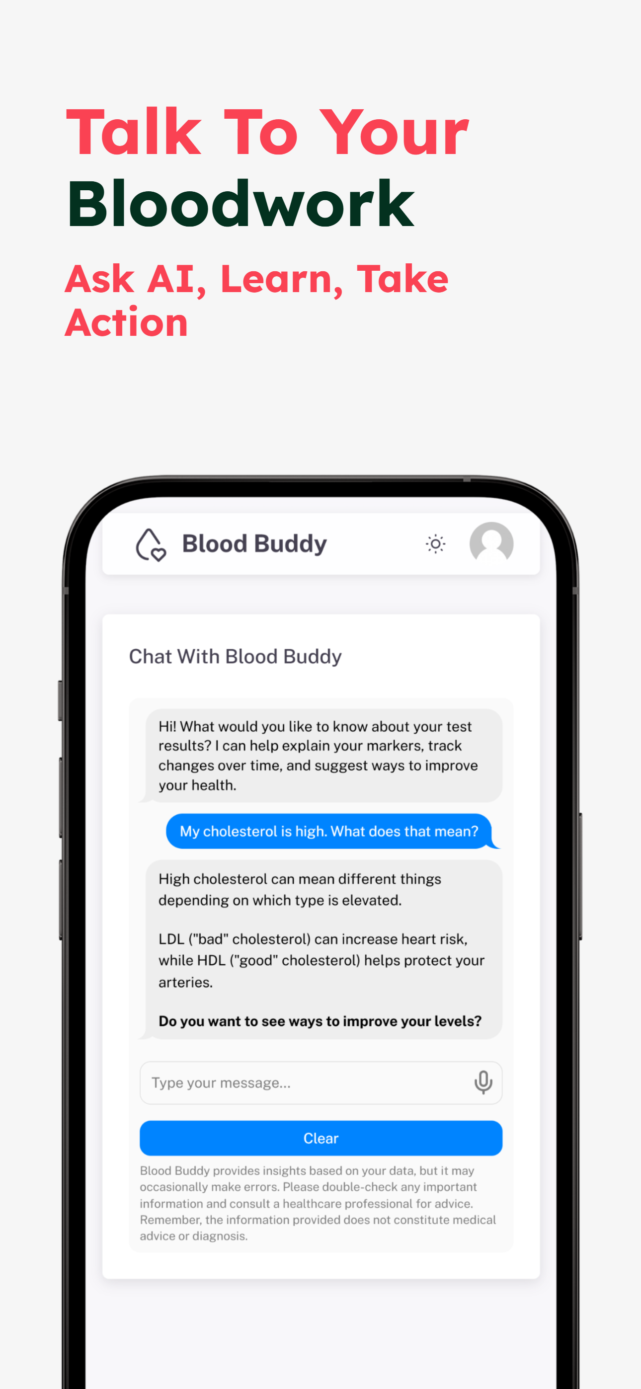 Blood Test Tracker Blood Buddy