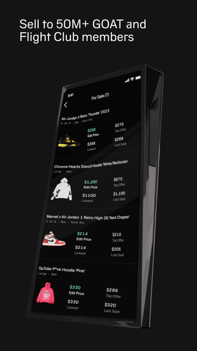 alias: sell sneakers + apparel Screenshot