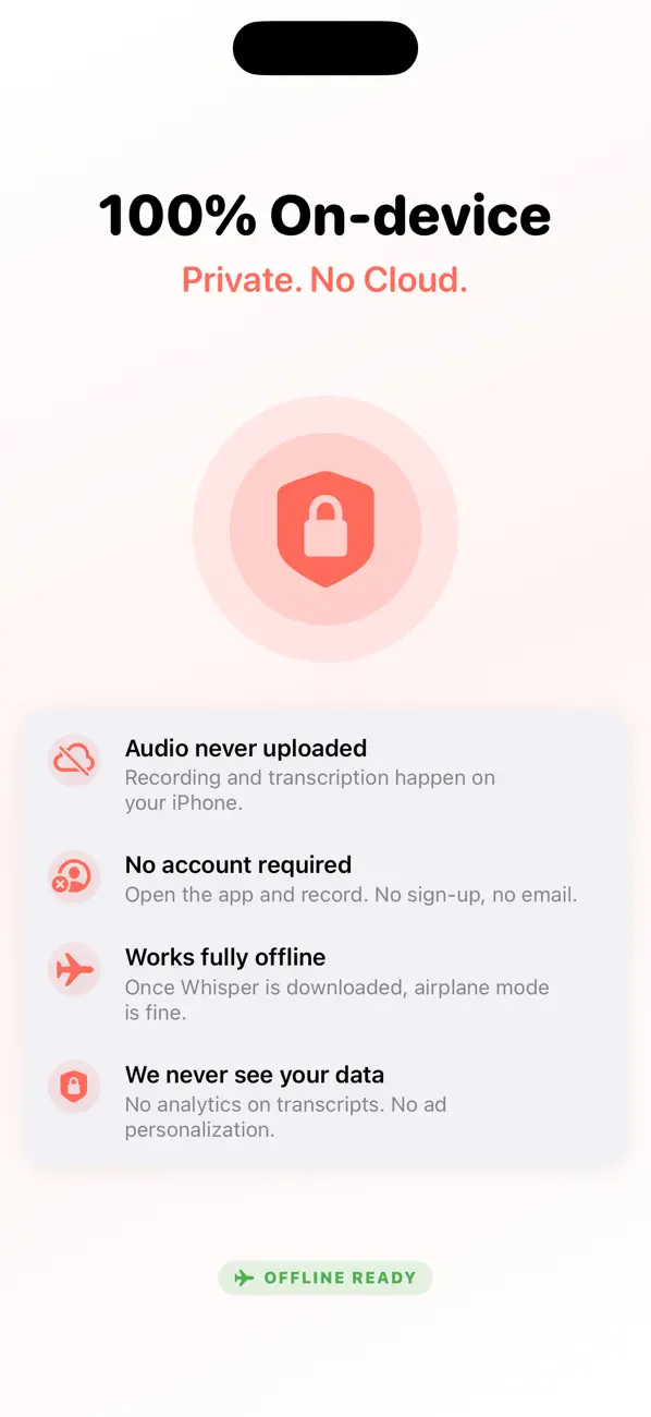 Screenshot #2 pour LocalScribe: Voice to Text