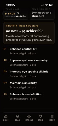 Forma: AI Facial Analysis iPhone screenshot