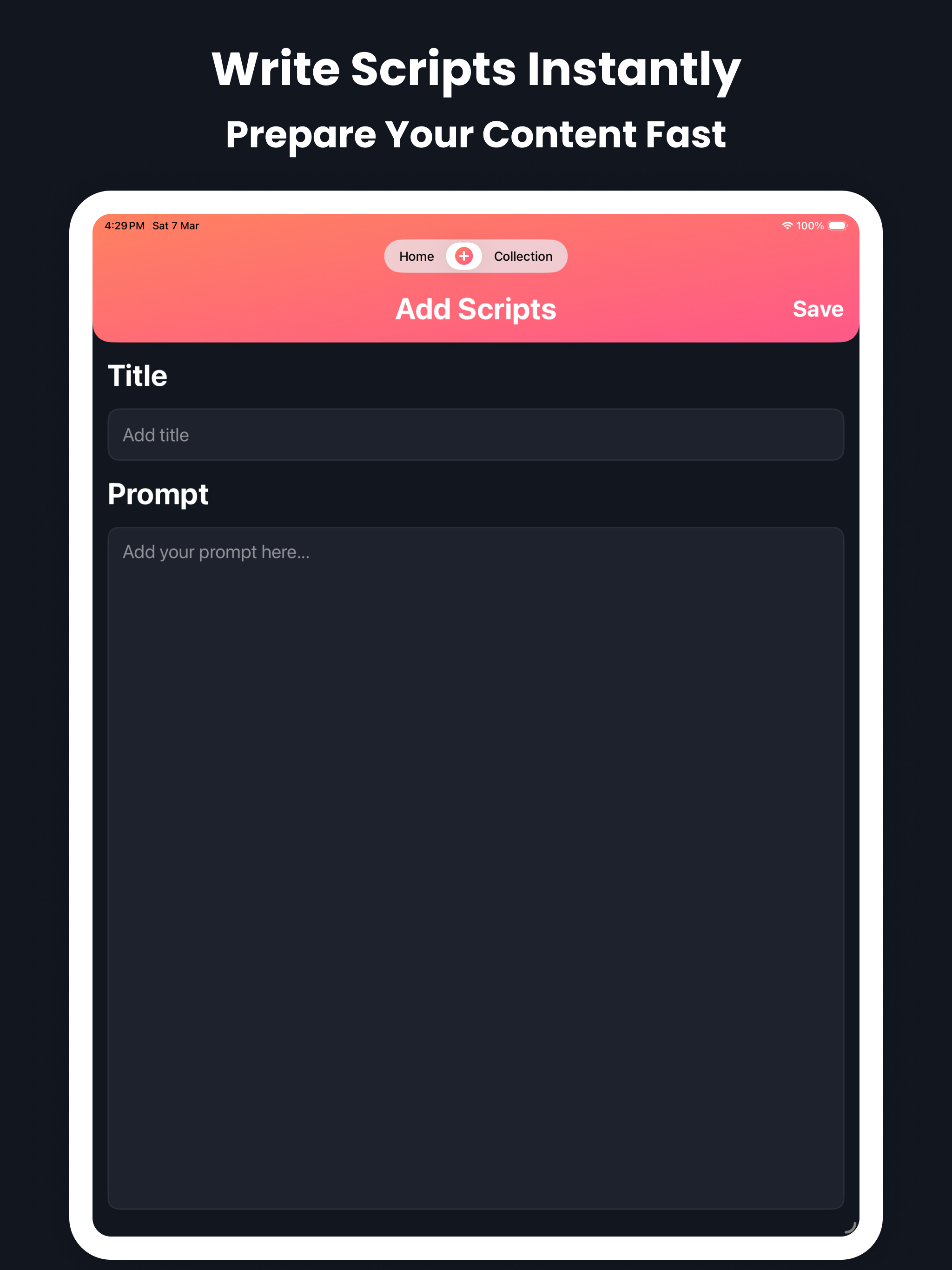 Smart Teleprompter - PromptCam