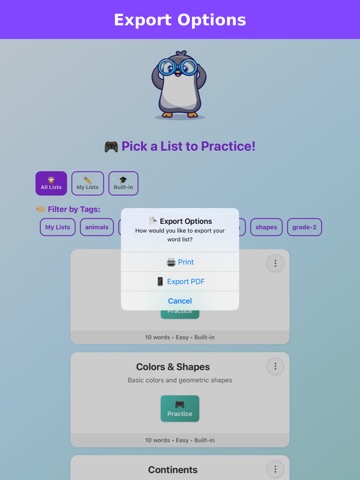 Magic Spelling - Learn, Test iPad screenshot