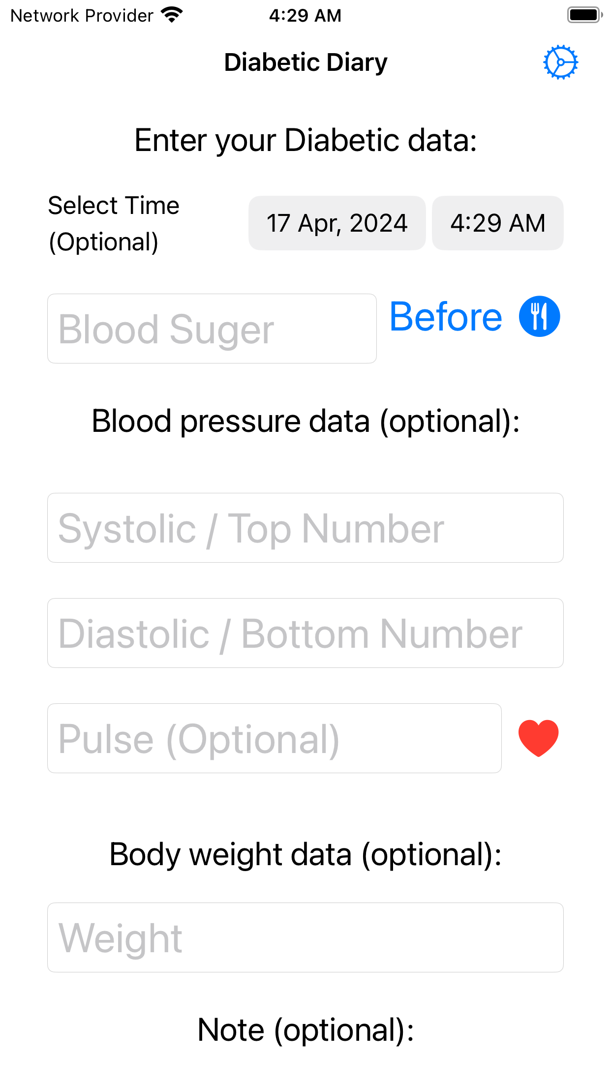 My Diabetic Diary