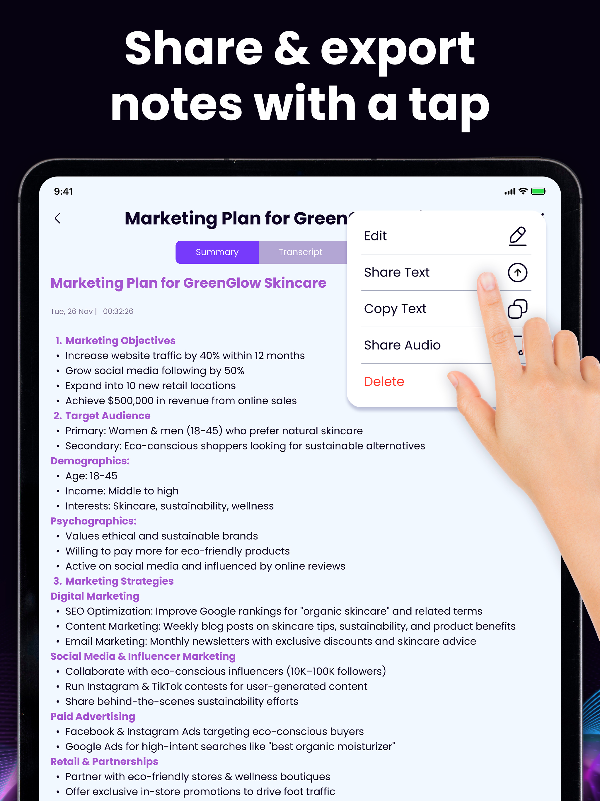 SmartNote - AI Note Taker
