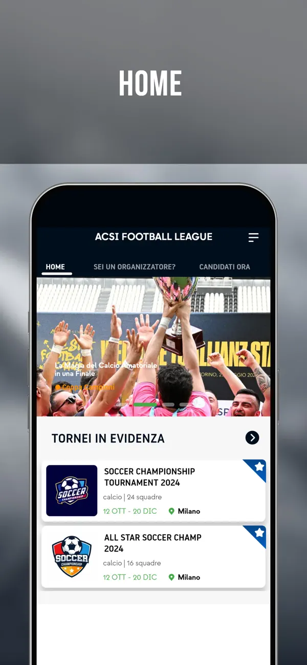 Screenshot #1 pour ACSI Gazzetta Football League