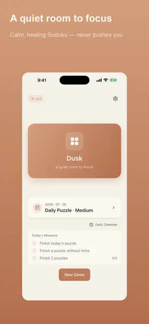 Dusk: Calm Sudoku screenshot 1