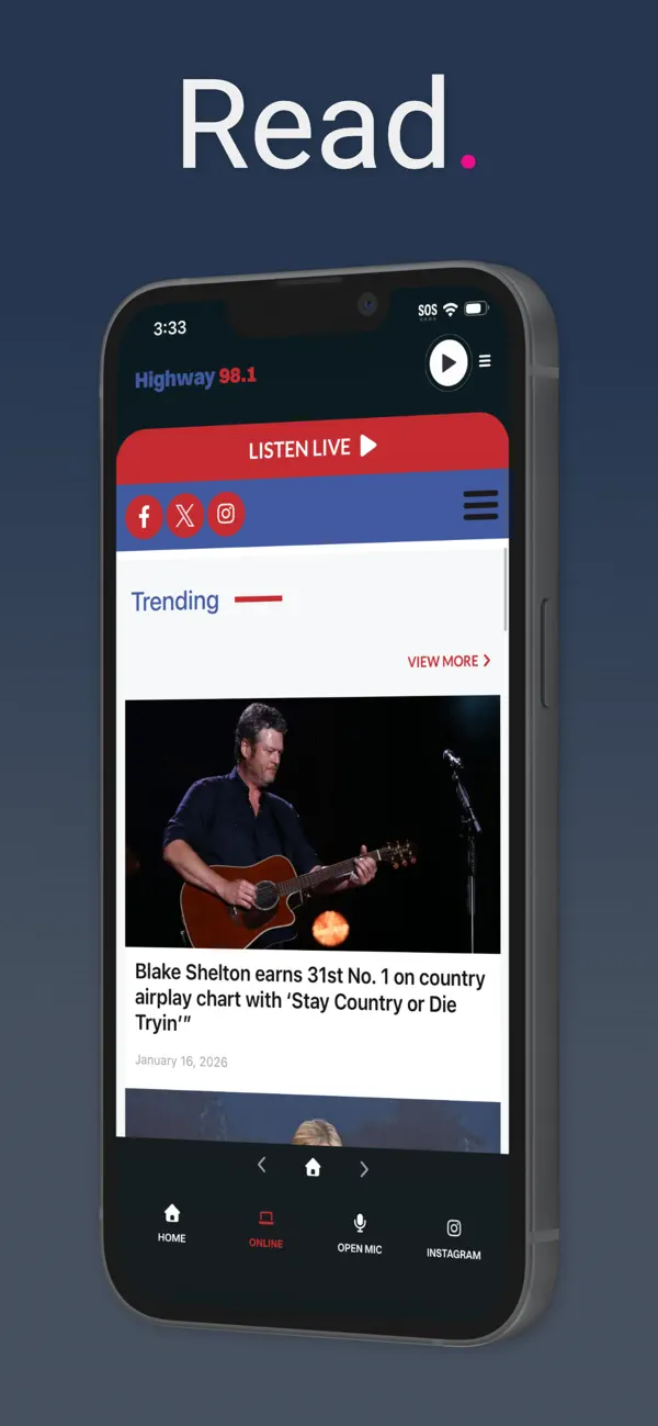 Screenshot #3 pour Highway 98.1 Country