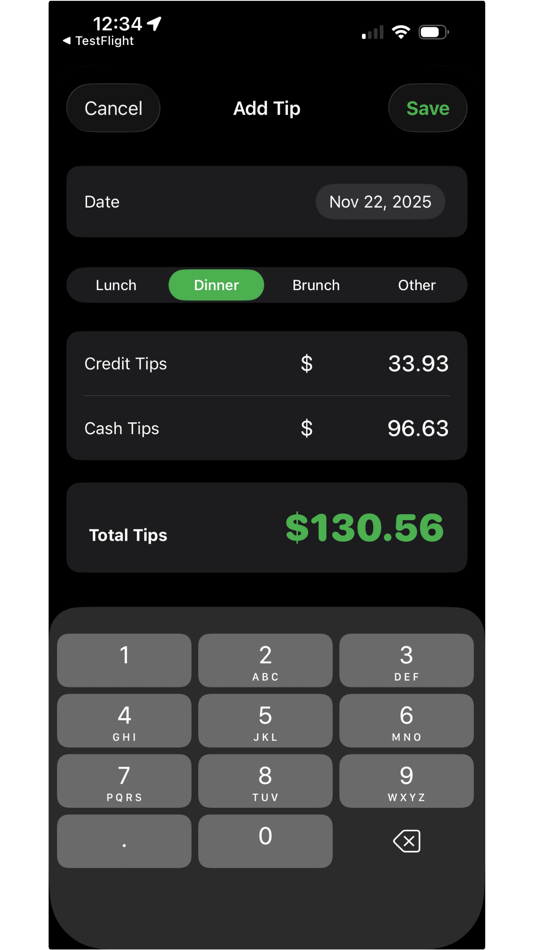 #3. Daily Tip Tracker (iOS) Podle: Happy Moose Apps