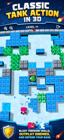 1-4 Player: Retro Tank Combat iPhone screenshot