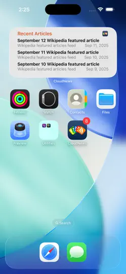Screenshot von CloudNews - Feed Reader auf dem iPhone 6