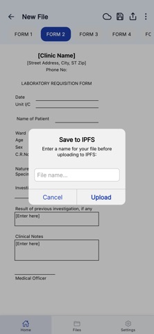 Medical Requisition Form iPhone screenshot