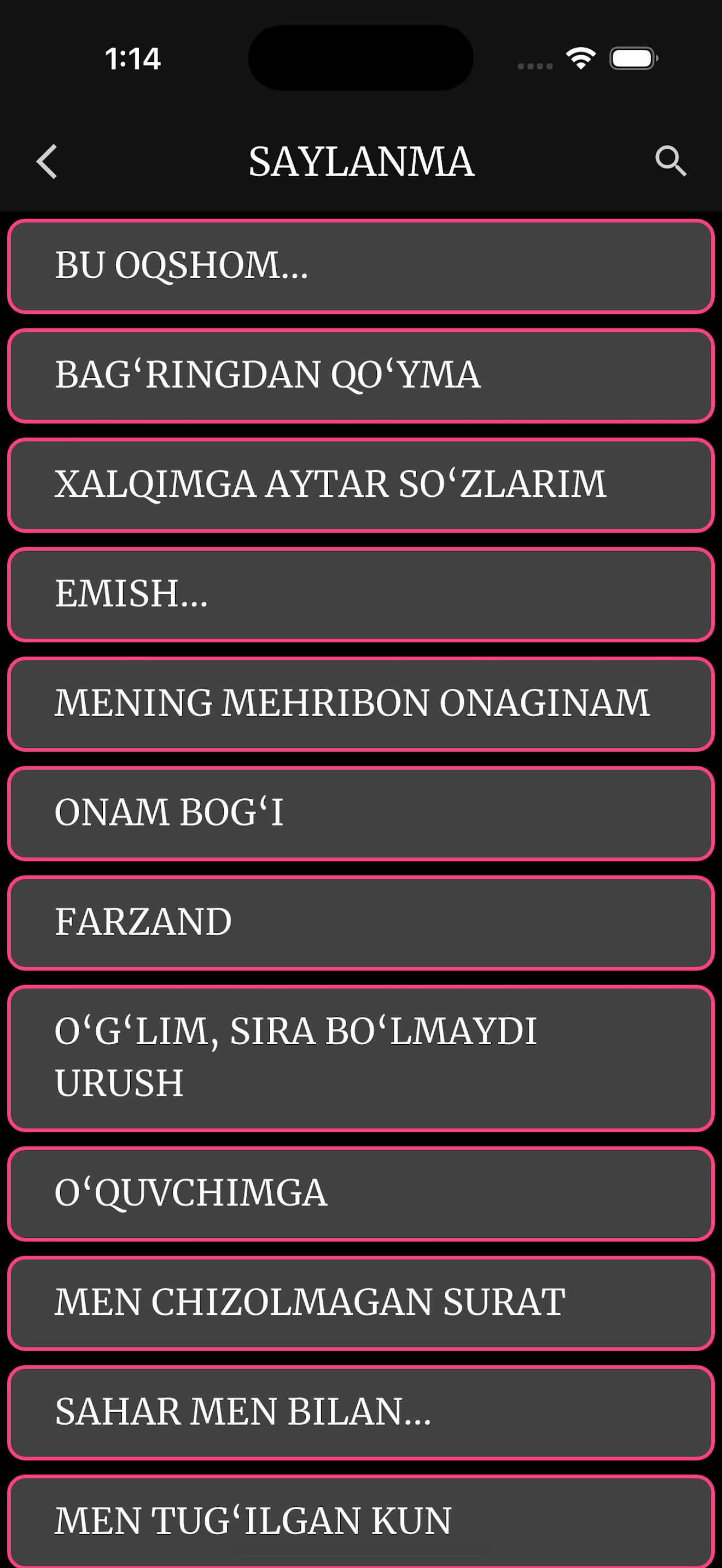 Zulfiyaxonim she'rlari