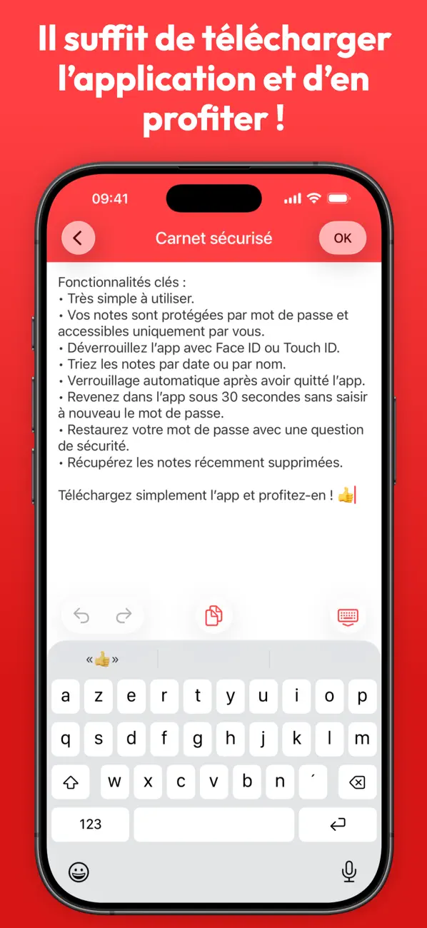 Screenshot #3 pour Carnet sécurisé