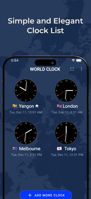 World Clock – Time Zone screenshot 1