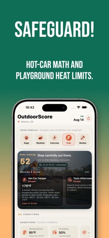 OutdoorScore: Dog Walk Safety screenshot