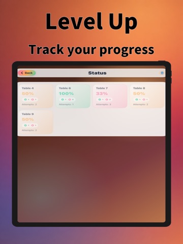 Multiplication Tables Master iPad screenshot