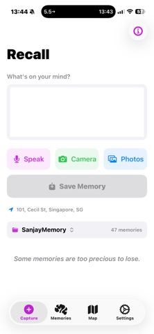 Recall — Memory Keeper Screenshot 1 of 6