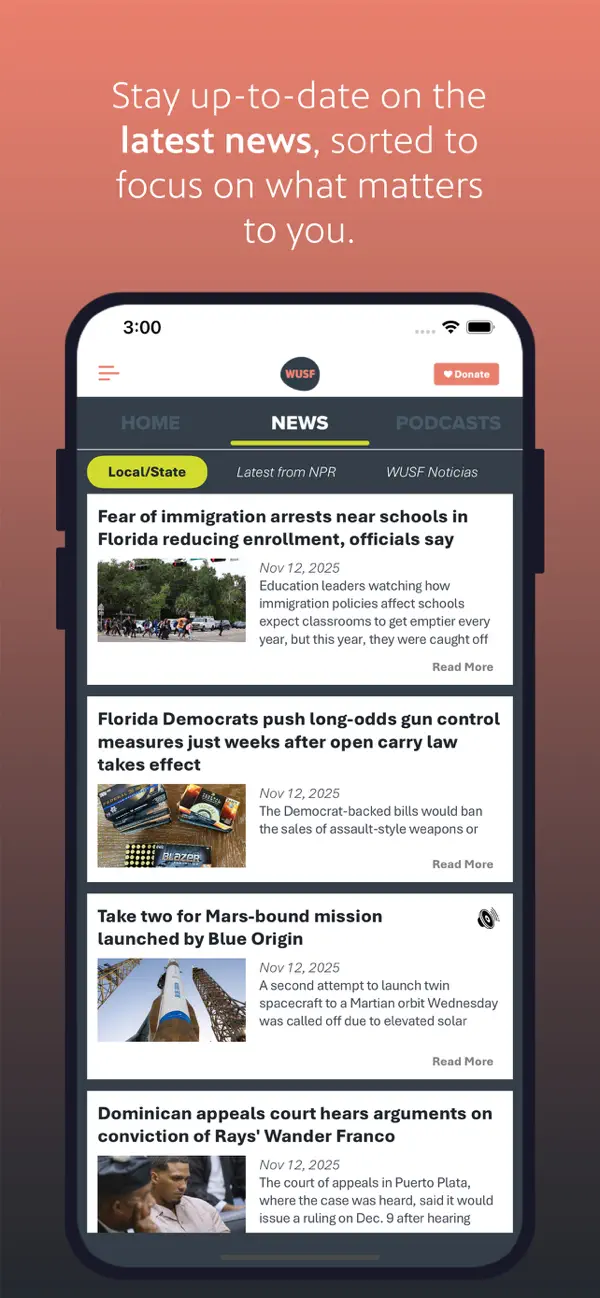 Screenshot #3 pour WUSF Public Media App