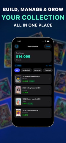 Sports Card Scanner＋ iPhone screenshot