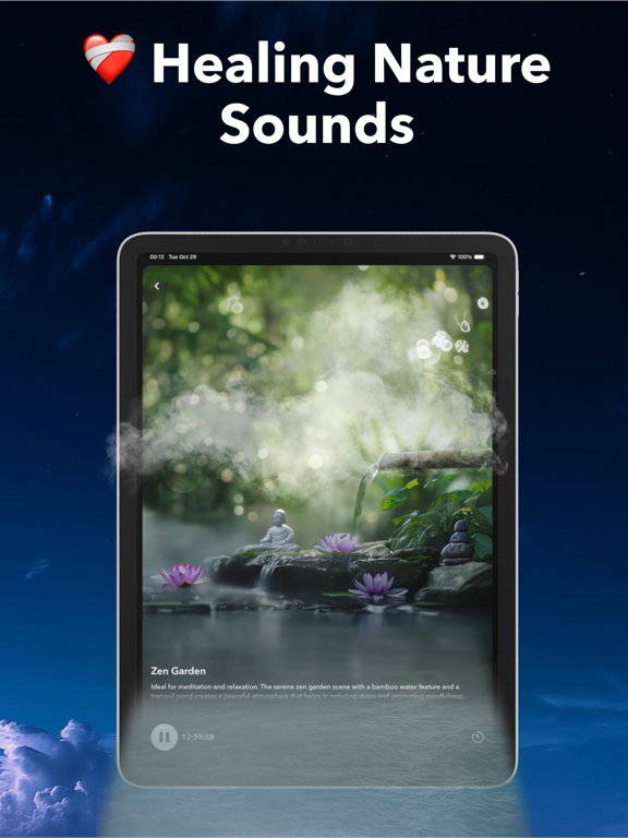 Thunderstorm Sleep Sounds iPad screenshot 5 - Health & Fitness app