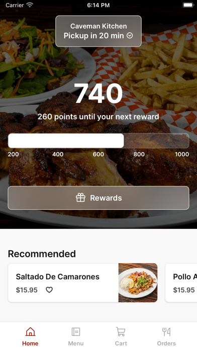 Caveman Kitchen To Go iPhone screenshot 1 - Food & Drink app