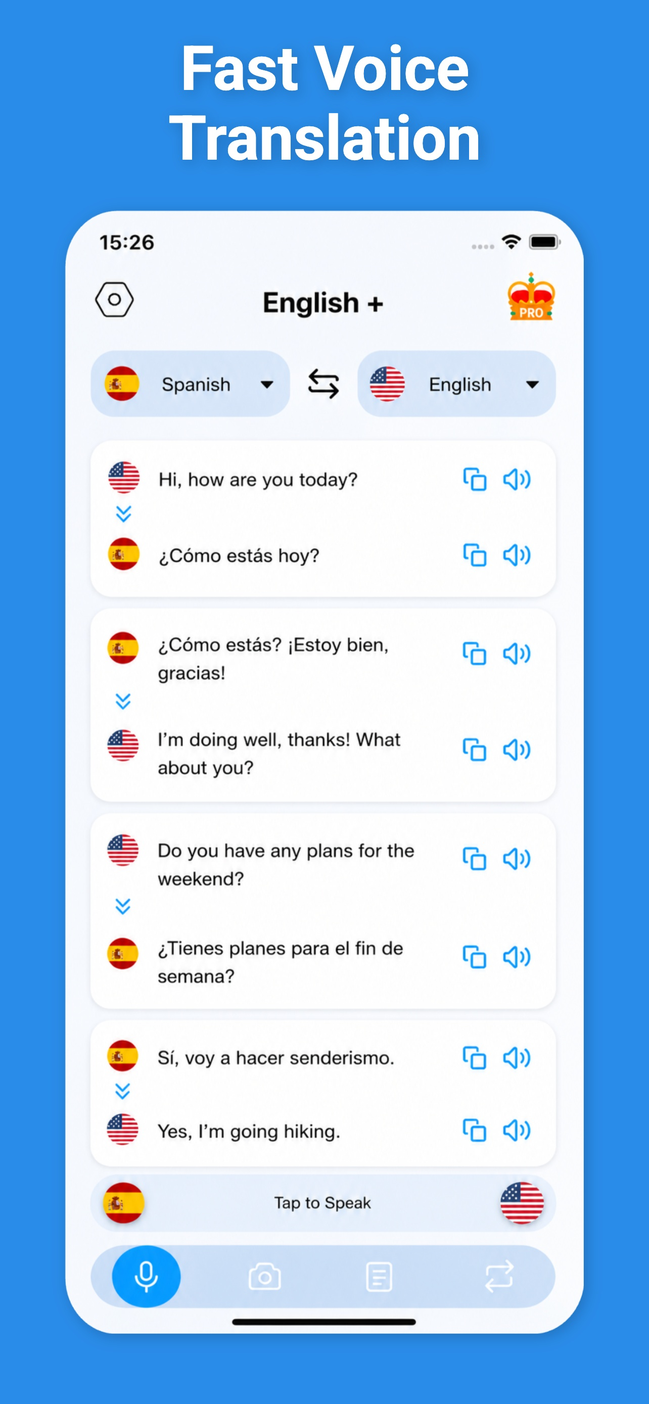 English : Voice Translator 50+ screenshot 2