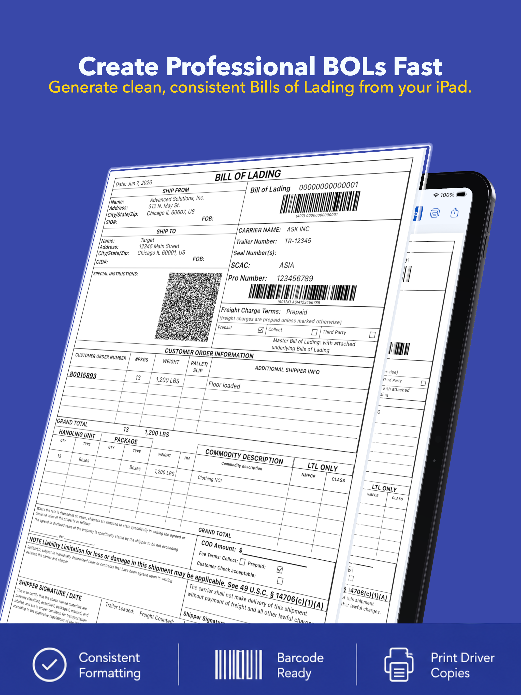eBOL Bill of Lading screenshot 3