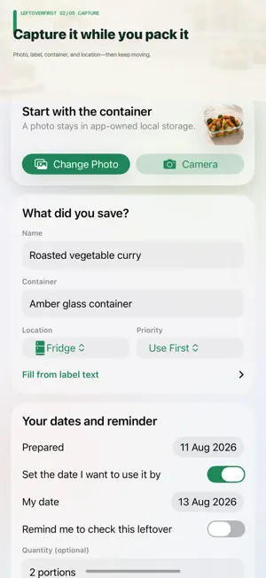 LeftoverFirst: Food Tracker screenshot 2