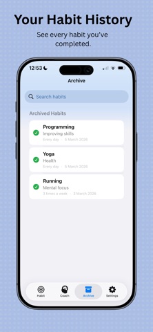 OneHabit iPhone screenshot