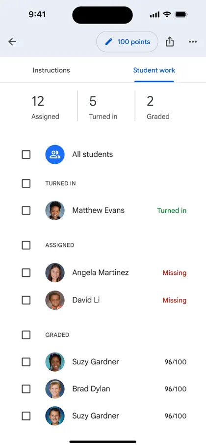 Screenshot 4 von 6 zu Google Classroom