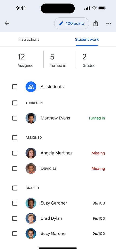 Google Classroom - Student Progress Tracking