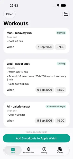 Workout Reader screenshot 2