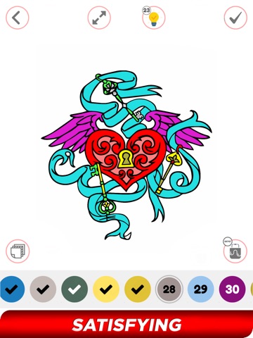 Tattoo Paint By Number Book iPad screenshot