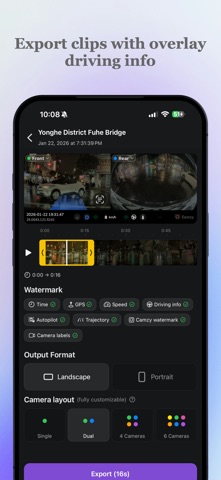 Camzy: Smart Dashcam for Tesla iPhone screenshot
