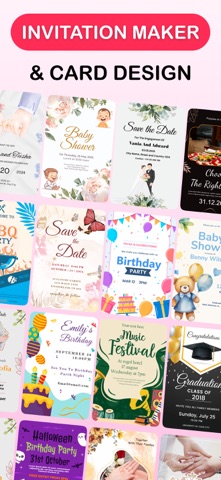Invitation Maker & RSVP Cards iPhone screenshot