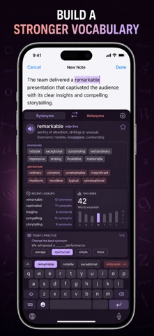 Thesaurus: Synonym Keyboard iPhone screenshot