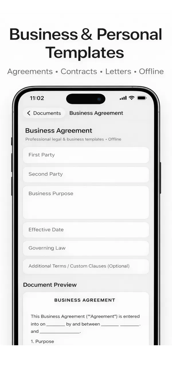 Screenshot #2 pour Legal Document Generator