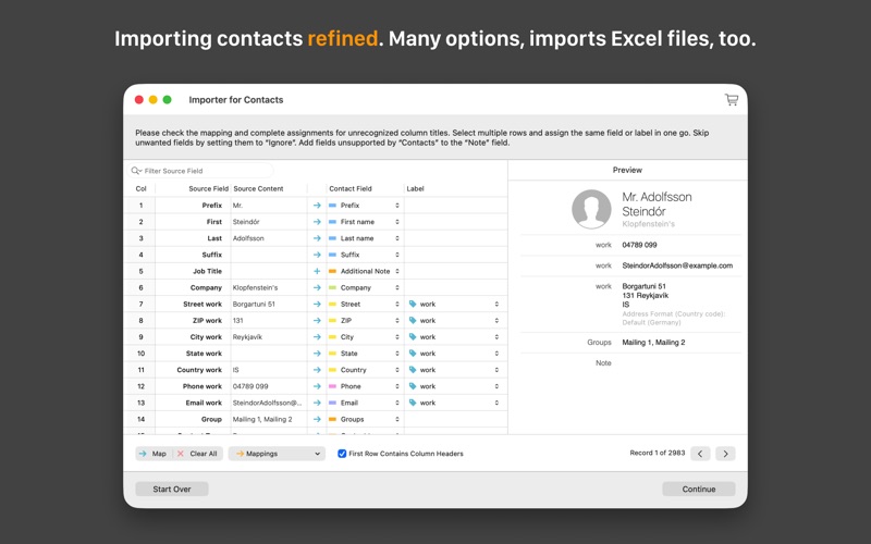 Screenshot #2 pour Importer for Contacts