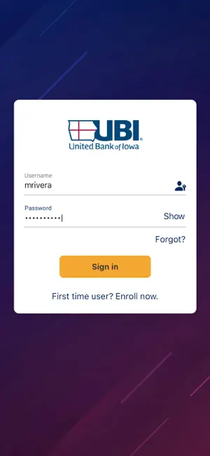 United Bank of Iowa. screenshot 2