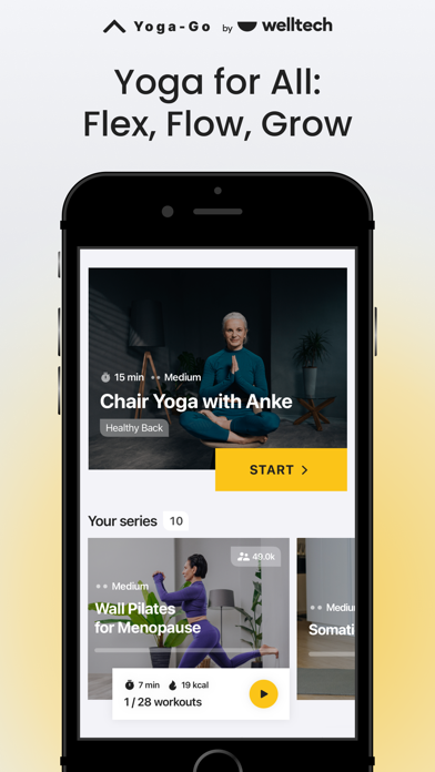 Screenshot 1 of Yoga-Go: Chair Yoga & Pilates App