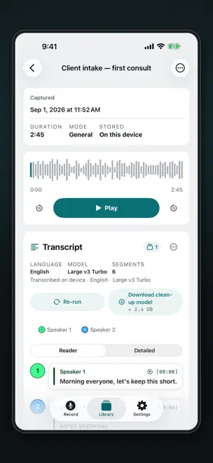 Lucy: Private Meeting Notes screenshot 2