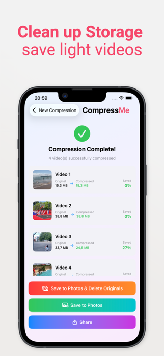 Video Compressor : CompressMe Screenshot 5 of 5