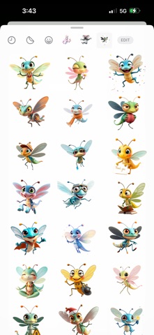 Buzzing Dragonfly Stickers iPhone screenshot