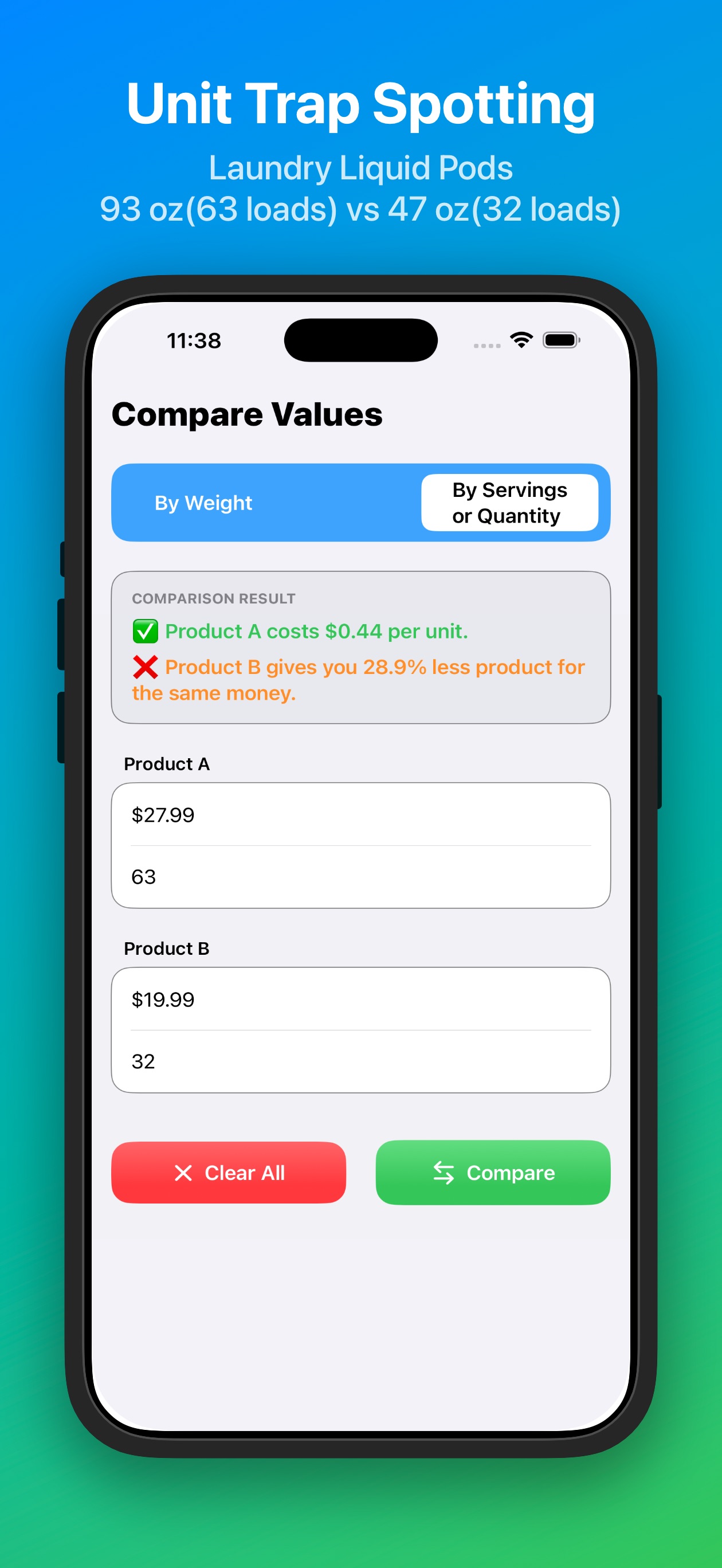 Screenshot 2 of theBetterDeal:Price Calculator