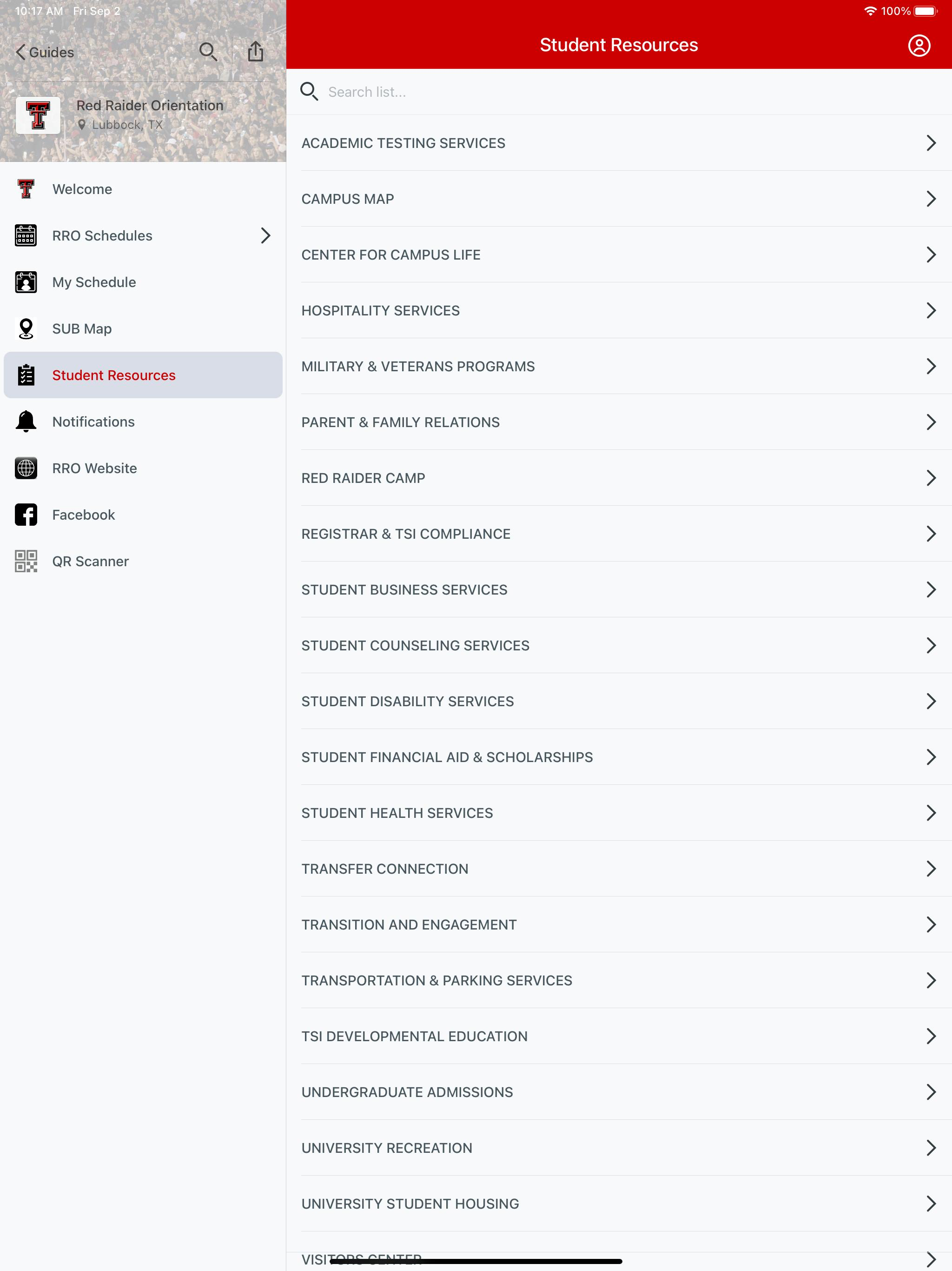 Texas Tech Events screenshot 8