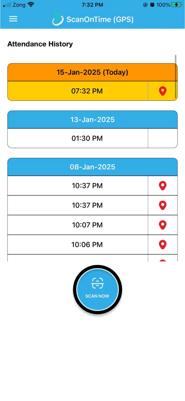 Screenshot #1 pour ScanOnTime GPS Attendance