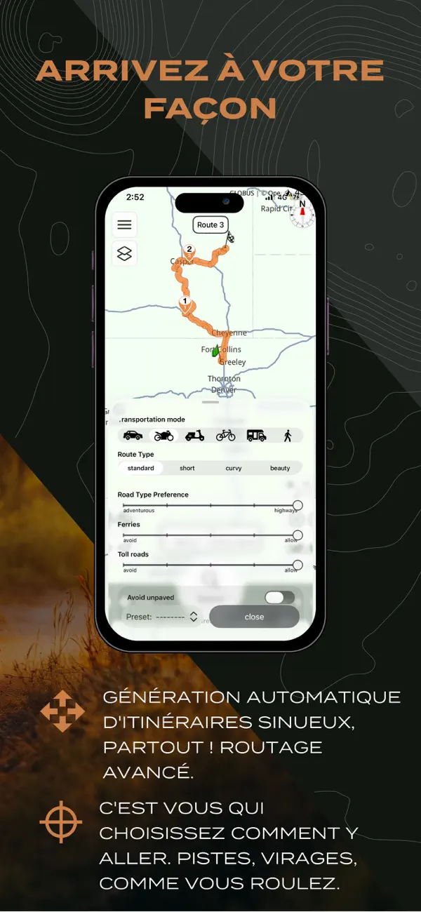 Screenshot #2 pour Scenic Moto Navigation