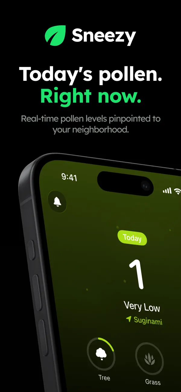 Screenshot #1 pour Sneezy - Pollen Tracker