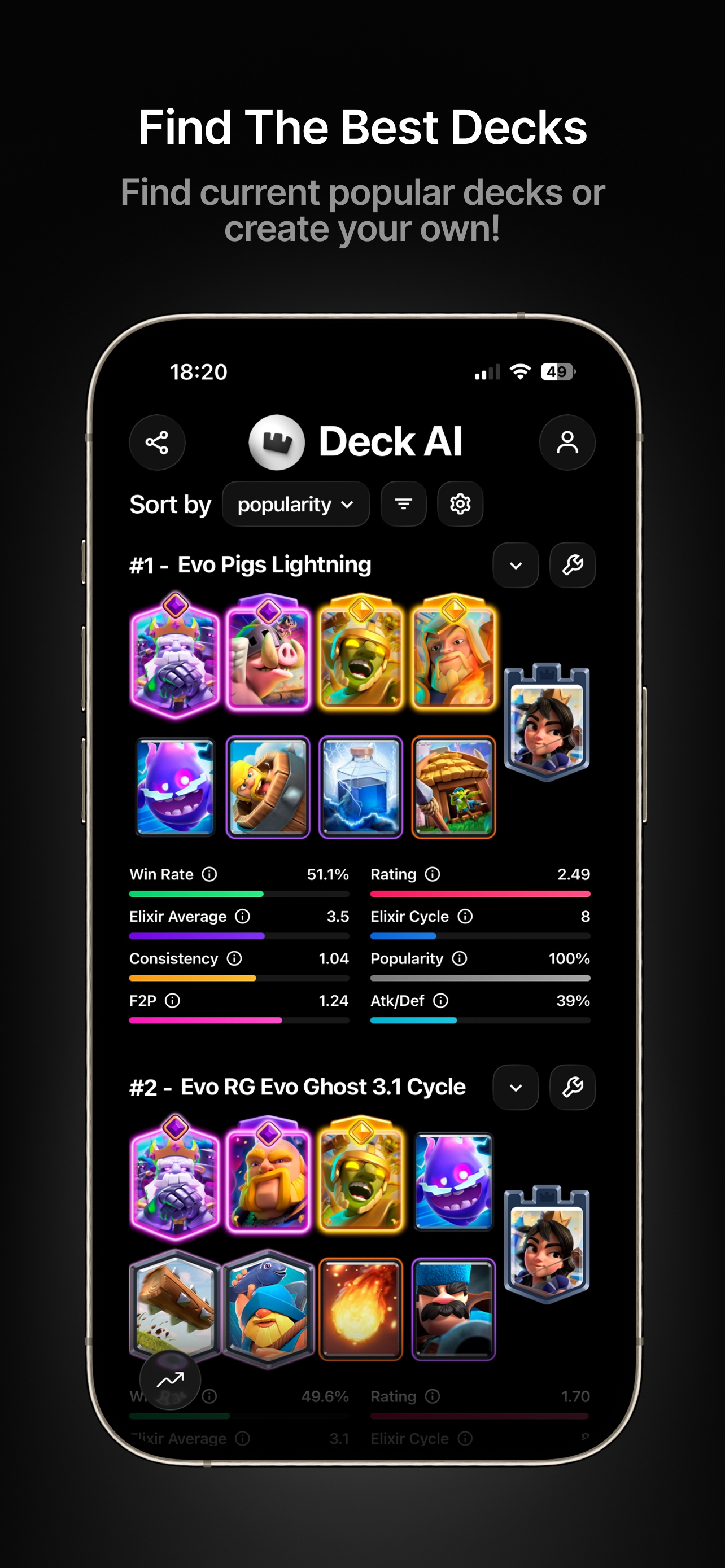 Deck AI for Clash Royale screenshot 2