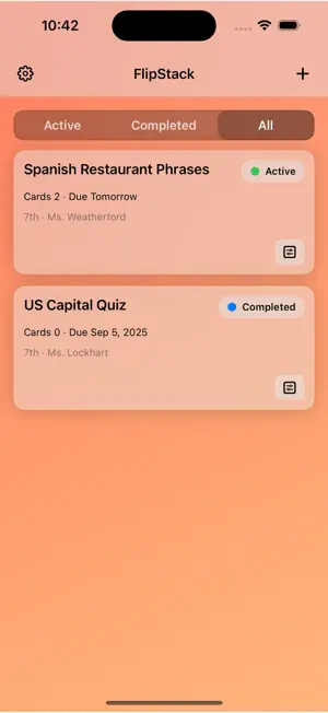FlipStack Flashcards screenshot 1